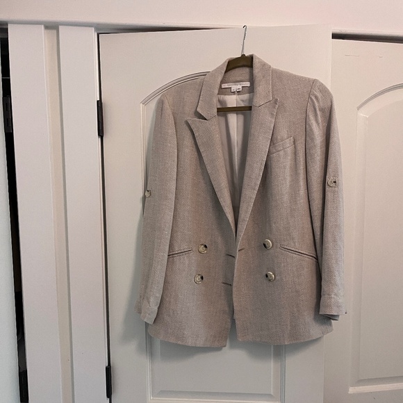 Veronica Beard Cream Linen Blazer - Picture 1 of 1